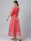 Aurelia Women Pink Ethnic Motifs Maxi Dress