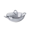 Meyer Select Nickel Free Stainless Steel Kadai | Kadhai with Glass Lid 30cm/ 4 Liters Silver