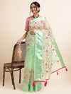 Fabmora Floral Embroidered Organza Saree