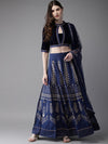 Anouk Navy Blue Ready to Wear Lehenga & Blouse with Dupatta