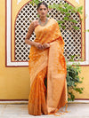 Janasya Ethnic Motifs Zari Organza Kanjeevaram Saree