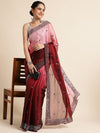 Fabmora Floral Embroidered Organza Saree