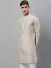 Sojanya Band Collar Embroidered Cotton Silk Kurta