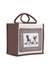 Jute Cottage Warli Print Lunch Zipper