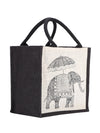 Jute Cottage Elephant Print Zipper