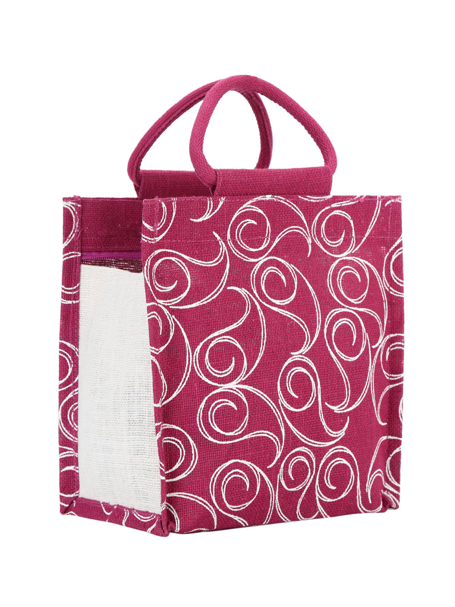 10 X 10 X 6 - ALL OVER ZIPPER LUNCH  (B-022-BLACK)