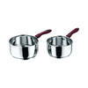 Vinod Stainless Steel Milkpan/saucepan Set of 2 - 1 Litre and 1.6 Litres