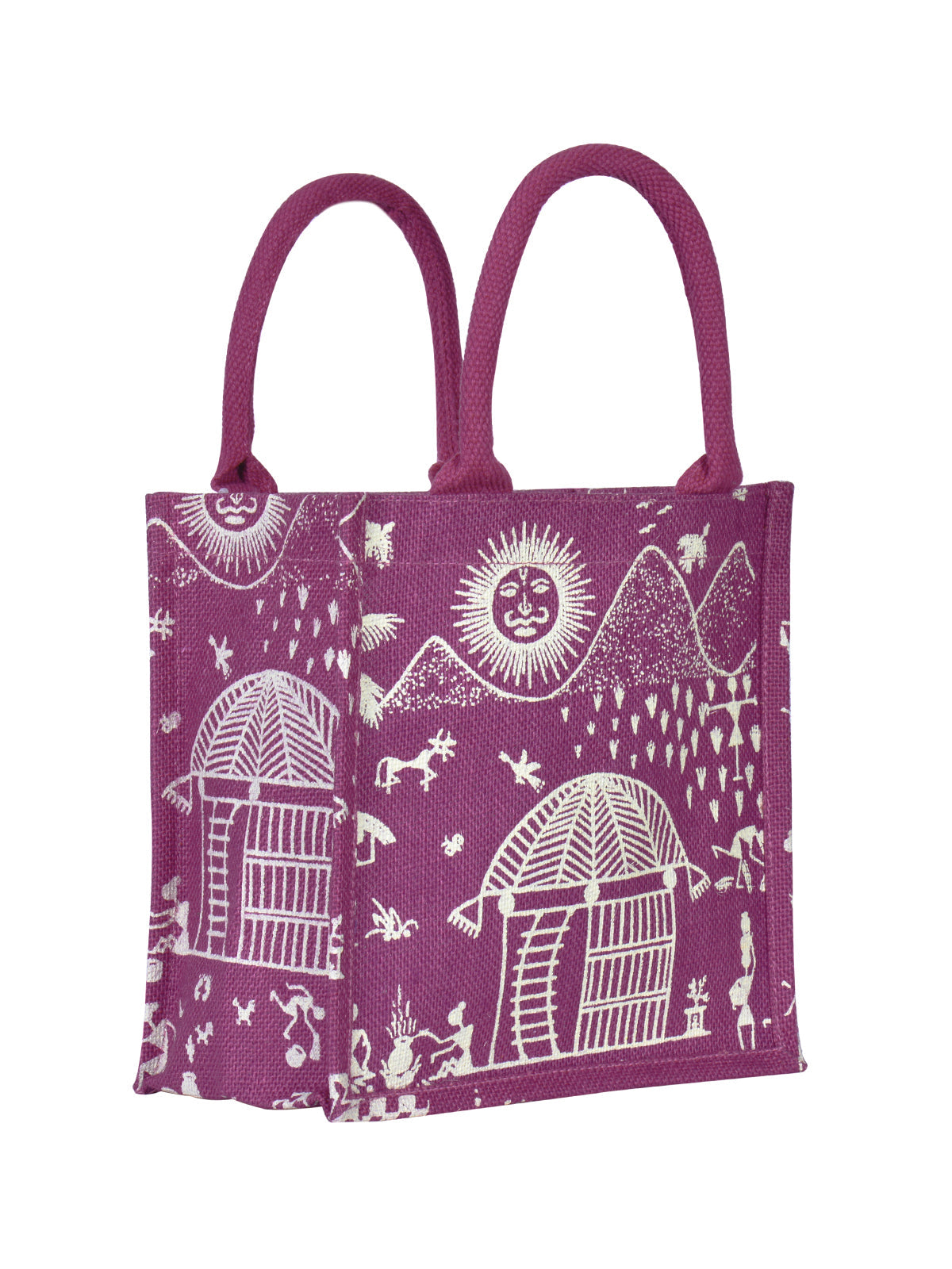 10 X 10 X 7 - ZIPPER WARLI BAG ZIPPER LUNCH (B-096- TURQUOISE BLUE)