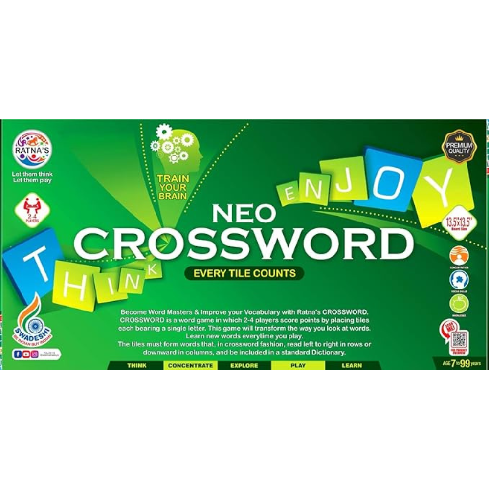 Ratna #39 s Neo Crossword Word Letters Board Game for Kids Adults Swadesii Ratna #39 s Neo Crossword Word Letters Board Game for Kids Adults Swadesii
