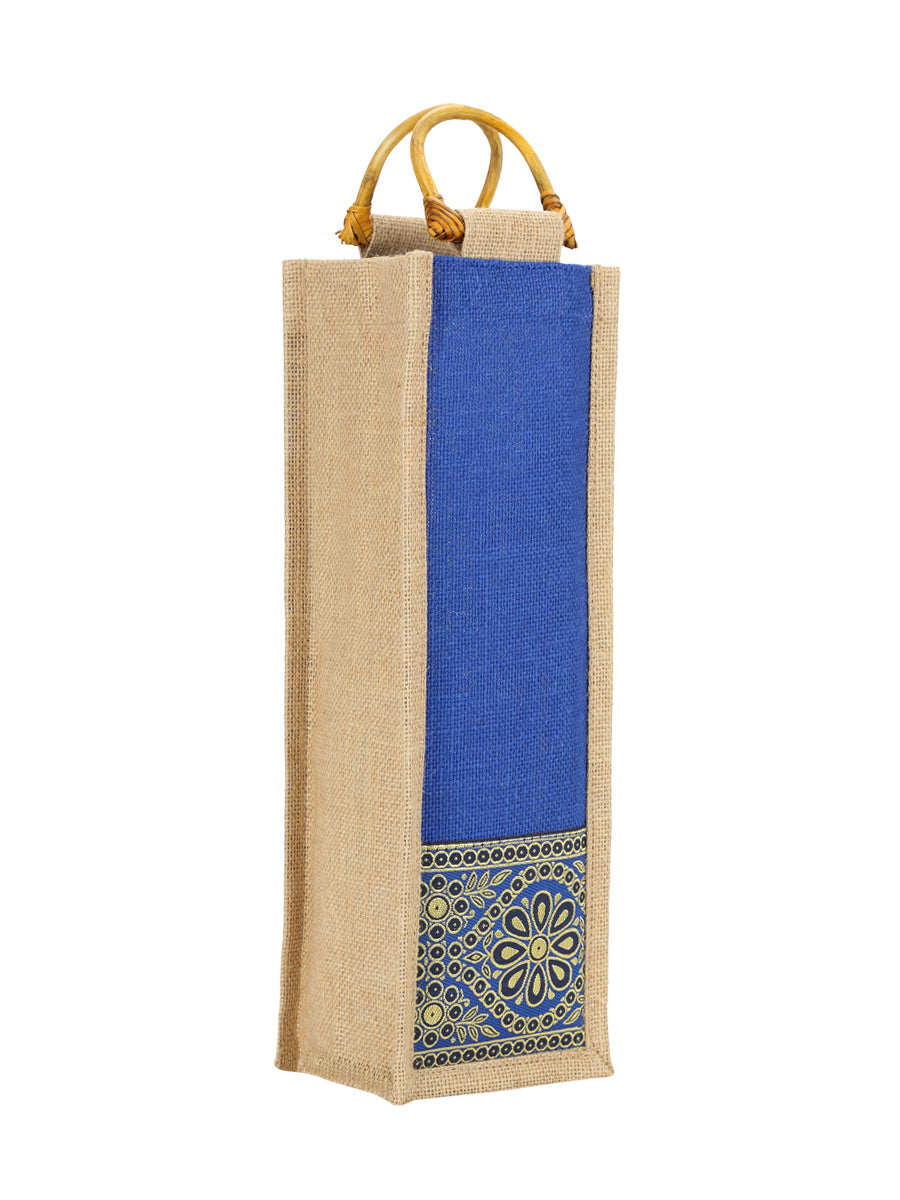 BOTTLE BAG WITH LACE / PRINT (B-010-OLIVE GREEN)