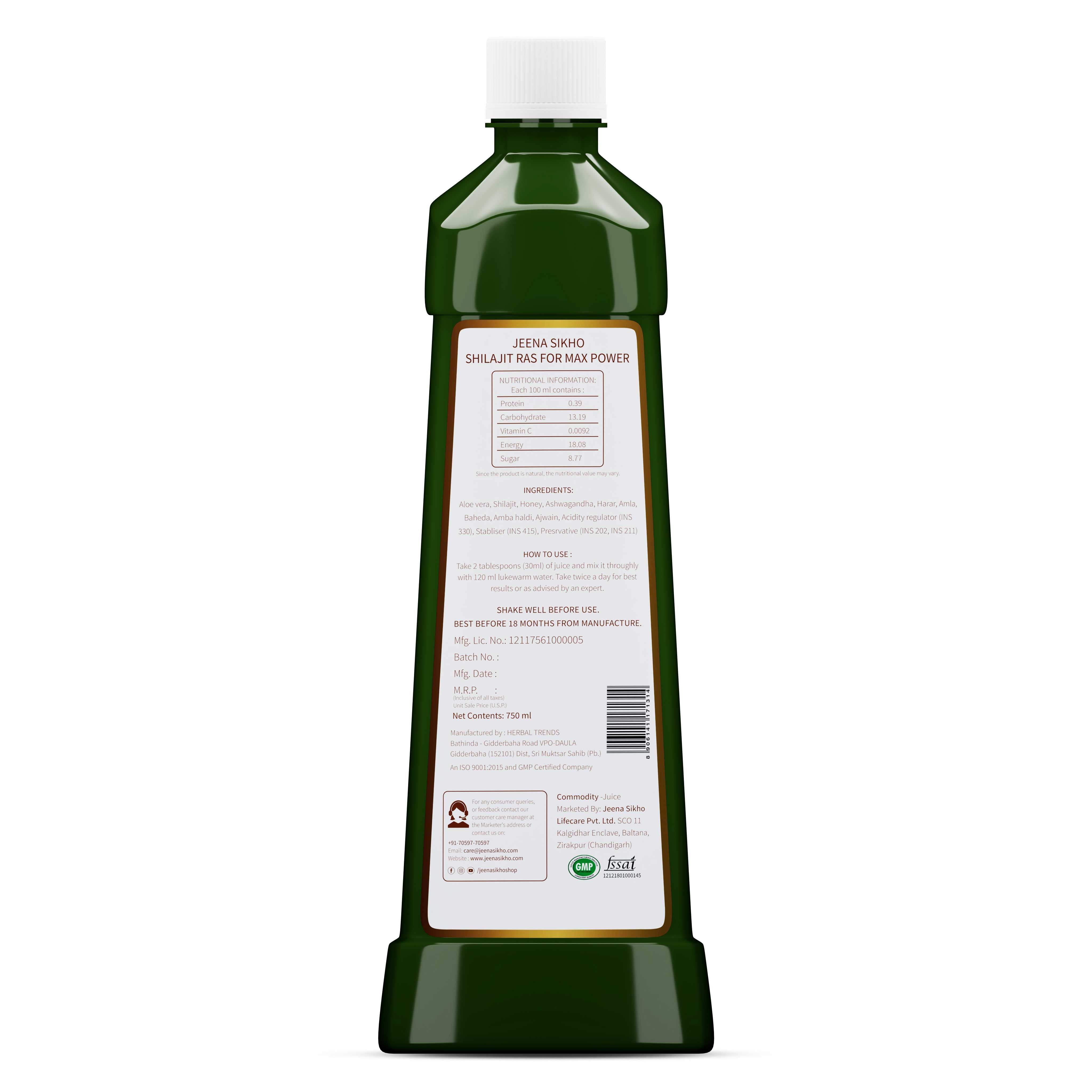 Shilajit Ras For Max Power Juice | 750 ml