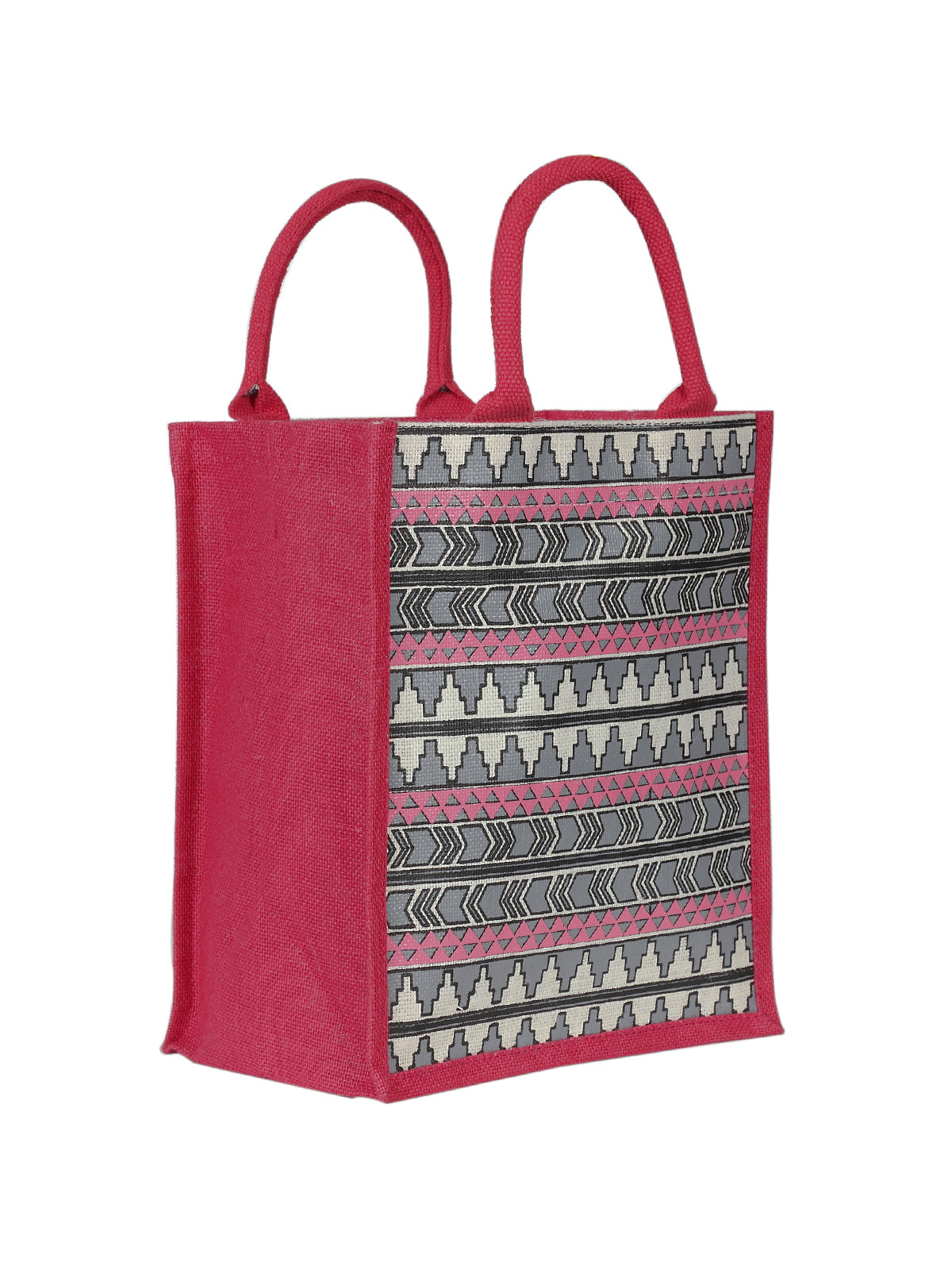 13 X 11 X 7 - AZTEC PRINT LUNCH BAG (B-064-PEACOCK BLUE)
