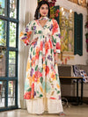 Vishudh Floral Printed Empire Kurta with Palazzos & Dupatta