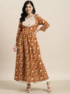 Here&now Women Ethnic Motifs Printed A-Line Kurta