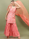 Vishudh  Women Cotton Blend Kurta Sharara Set