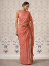 House of Pataudi Sequinned Embellished Poly Georgette Saree