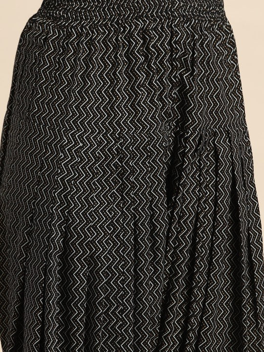 anayna Ethnic Motifs Printed Pure Cotton Kurta with Trousers