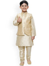 Pro Ethic Style Developer Boys Straight Jacquard Kurta with Pyjamas & Nehru Jacket