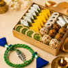Silver Rakhi with Pulla Reddy Assorted Sweets Gift Box