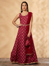 IMARA Printed Lehenga With Blouse & Dupatta