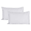 Huesland by Ahmedabad Cotton Sateen Striped 220tc Cotton Standard 2 Pillow Covers | White