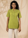 Likha Green Solid Kurta - M