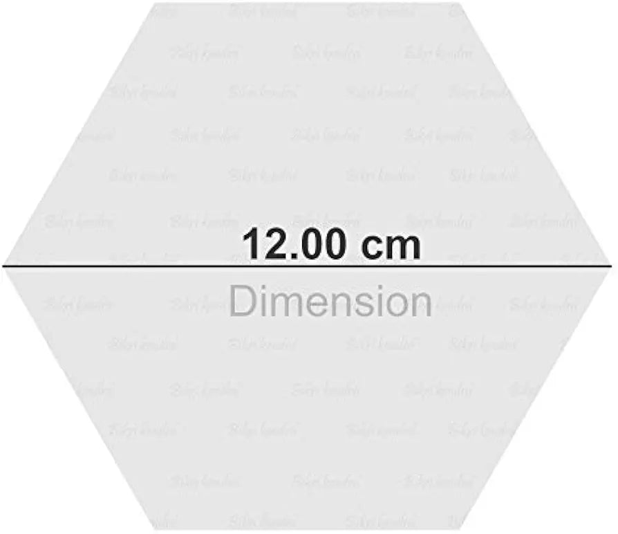 Bikri Kendra - Hexagon 24 Silver Stickers for Wall, Acrylic Mirror, Decor Sticker, Wall Mirror Stickers, Acrylic,