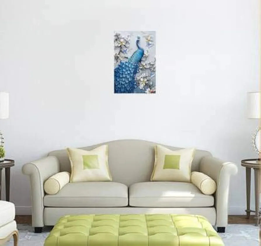 Rangoli Peacock Wall Sticker 12x18 Sheet – Elegant Self Adhesive Home Décor for Living Room, Bedroom & Walls. Design-1