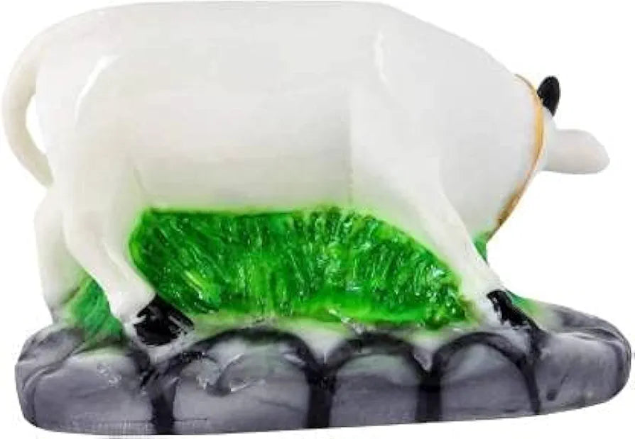 NRSON® Decorative Marble Dust Polyresin Cow and Calf Showpiece and Figurines - 5 x 3 x 3 inch