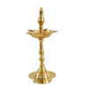 Collectible India Brass Fancy Kerala Diya Oil Lamp Stand for Puja vilakku for Pooja Room