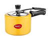 Pigeon by Stovekraft Chroma Yellow 5 litres Chroma Induction Base Aluminium Pressure Cooker, 5 litres, Yellow