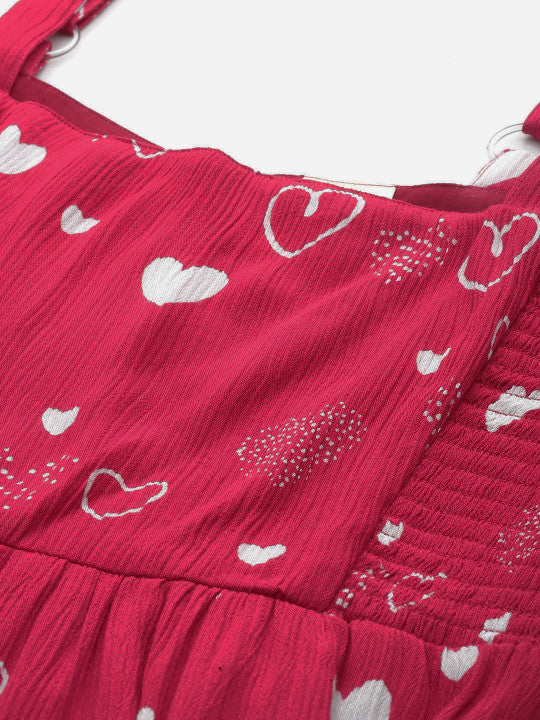 anayna Print Square Neck Crepe Fit & Flare Mini Dress