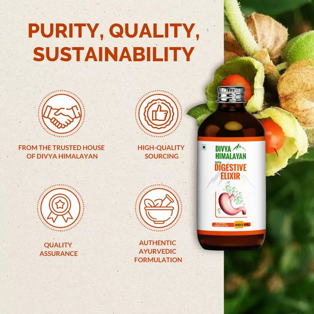 Divya Himalayan Digestive Elixir Syrup - 450 ml - Swadesii