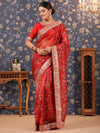 House of Pataudi Floral Printed Organza Sarees