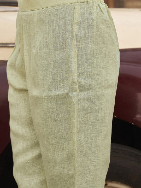 Tikhi Imli Embroidered V-Neck Tunic And Trousers