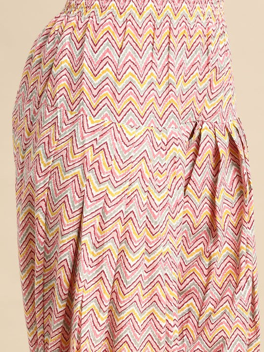 anayna Floral Printed Boat Neck Pure Cotton Kurta With Salwar & Dupatta