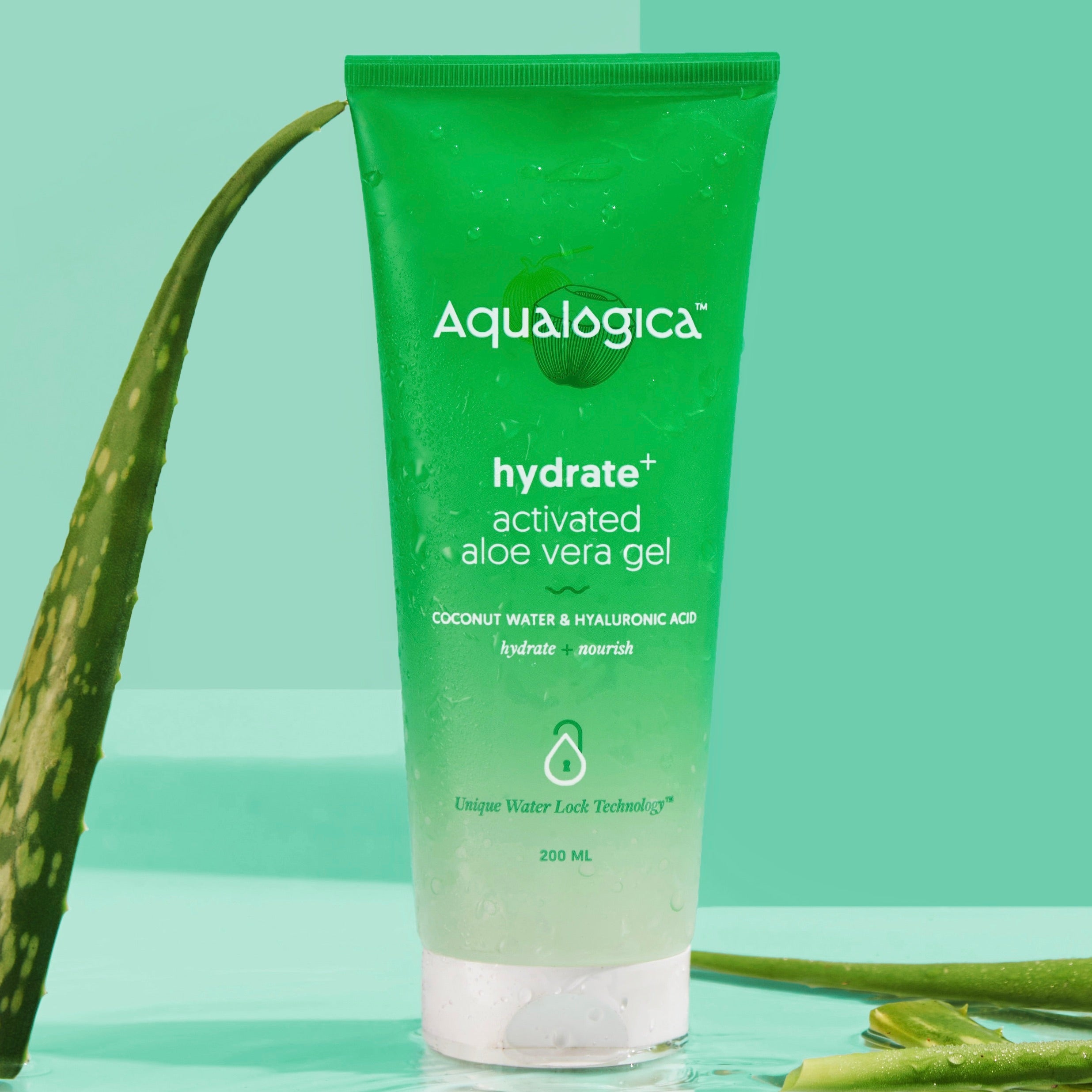 aloe vera gel with hyaluronic acid Aqualogica Hydrate+ Activated Aloe Vera Gel - 200 ml