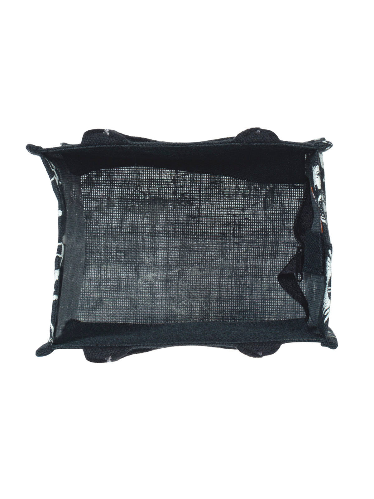 10 X 10 X 7 - ZIPPER WARLI BAG ZIPPER LUNCH (B-096-BLACK)