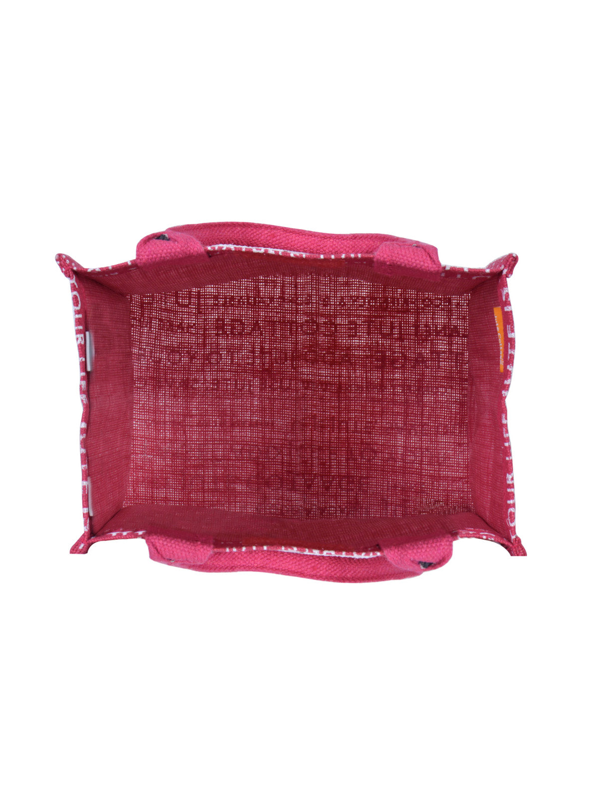 13 X 11 X 7 - JUTE COTTAGE PRINTED ZIPPER LUNCH BAG (B-038-PINK)