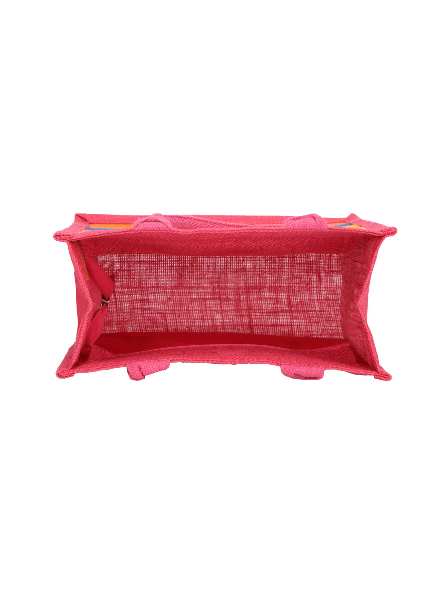 10 X 12 X 7 - MULTICOLOR LUNCH ZIPPER (B-080-PINK)