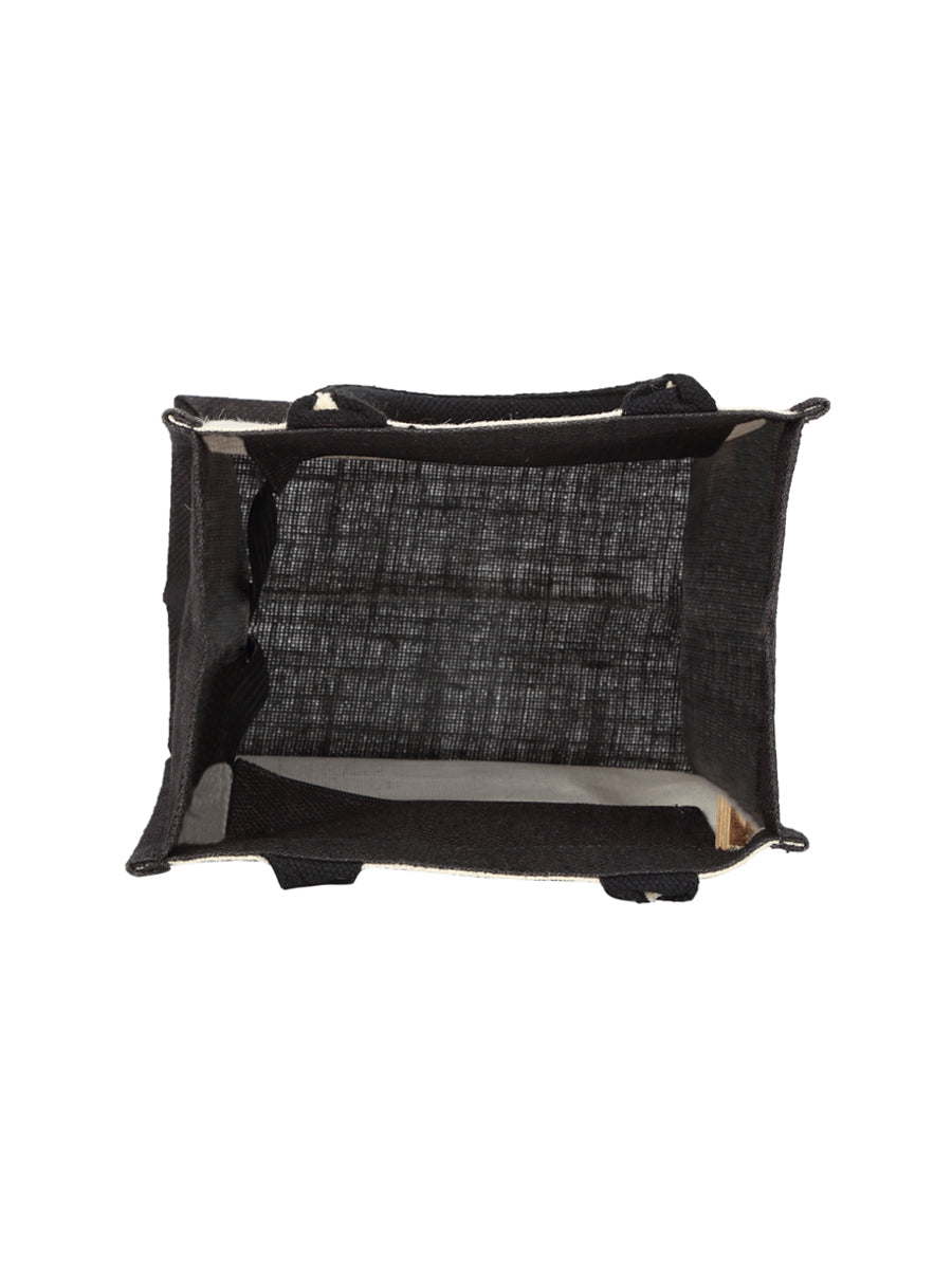 10 X 10 X 7 - ELEPHANT PRINT ZIPPER (B-074-BLACK)