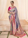 Satrani Ethnic Woven Design Zari Tissue Heavy Work Paithani Saree