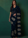 Sangria Paisley Embroidered Sequined Zari Saree