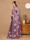 Fabmora Ethnic Motifs Embroidered Sequinned Detailed Organza Saree