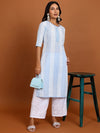 Vishudh Ethnc Motif Embroidered Straight Kurta