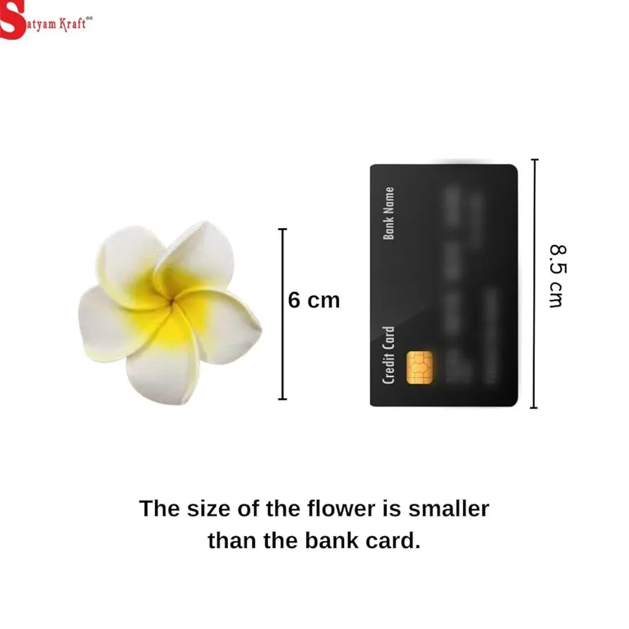 SATYAM KRAFT 24 Pcs Artificial Foam Hawaii Floating Flowers for Pooja Room, Thali, Home Decor, Bedroom, Decoration Items, Table, Bowl, DIY Craft & Festival and Events Decorative Items 