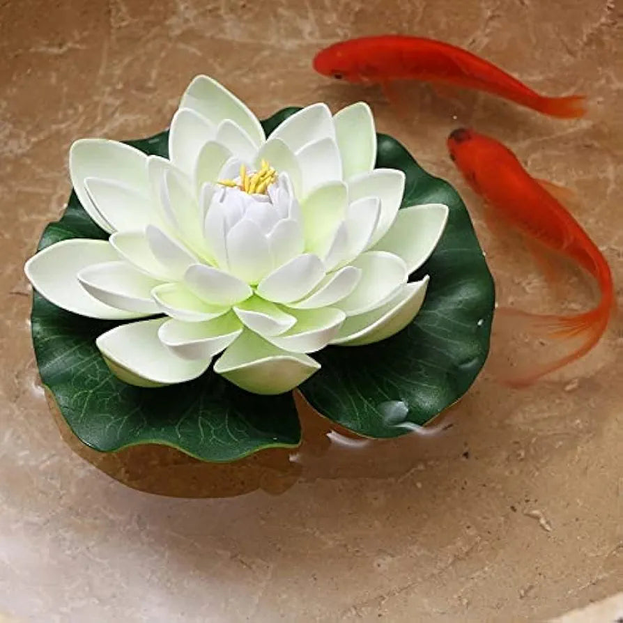 Ryme Plastic Assorted Colour Big Lotus Artificial Floating Flower For Water Bowl  
