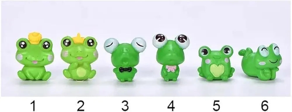 SATYAM KRAFT 1 Set Resin Frog Miniature Figurines | Decorative Showpiece | Gift for Him/Her, Home, Bedroom, Living Room, Office, Table, Car Dashboard | Festive Decor 