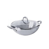 Meyer Select Nickel Free Stainless Steel Kadai with Glass Lid 26cm/ 3.25 Liters Silver