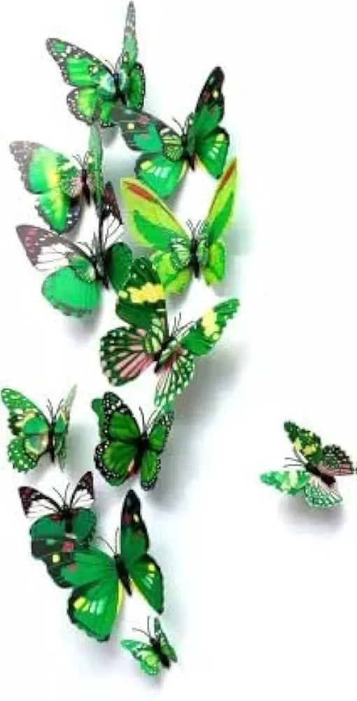 Rangoli Butterfly Wall Stick or Magnet for Home, Office, Kids Room Décor Self Adhesive Removable PVC. Design-14